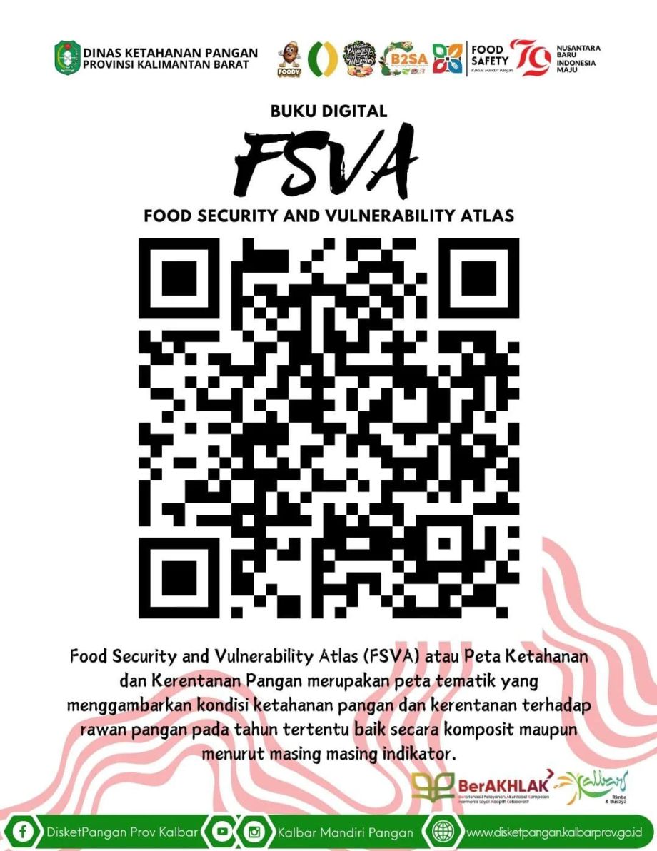 ayo share kesemua pihak untuk dapat melihat buku digital tentang Food Security and Vulnerability Atlas (FSPA) ata Peta Kerawanan Pangan dan Ketahanan Pangan